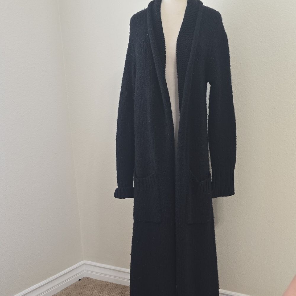 A.L.C. Midnight Black Open Front‎ Cardigan